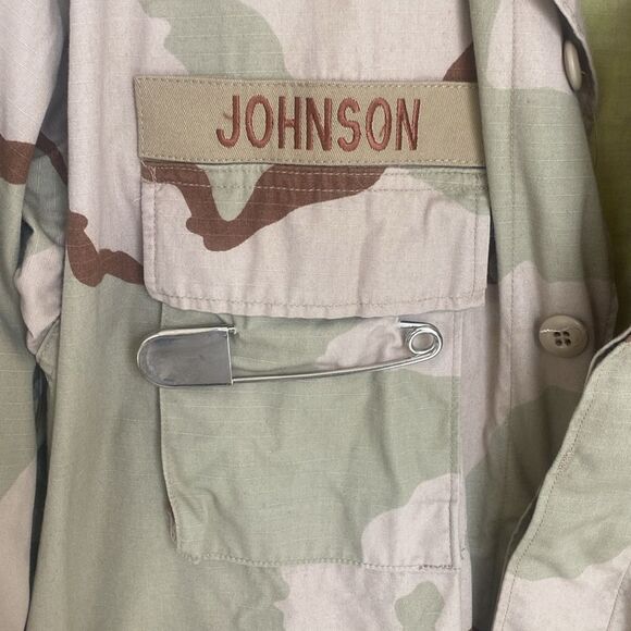 Custom Vintage Camouflage Jacket with Smile Design. XL/Long - Picture 4 of 6